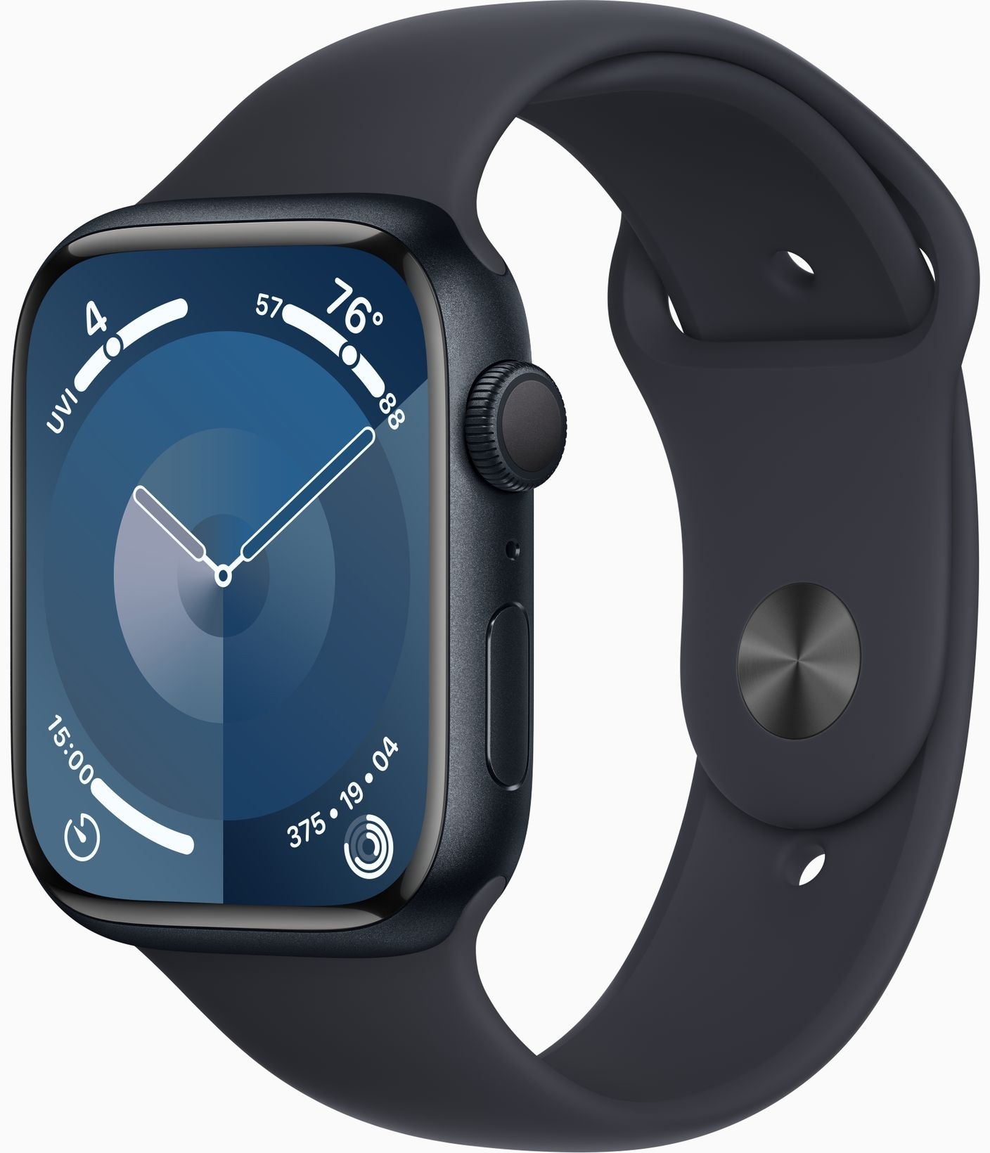 Apple Watch Series 9 GPS 45mm Midnight Aluminum Case w. Midnight S. Band - M/L (MR9A3) б/у